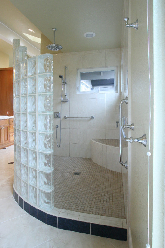Walk-In Shower with Grab Bars