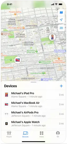 Apple Watch - FindMy App