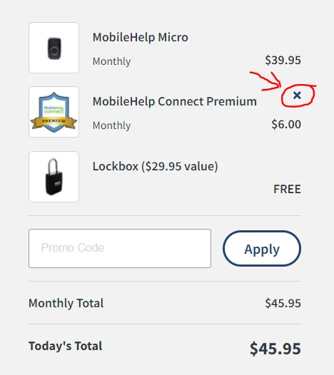 MobileHelp Micro Checkout