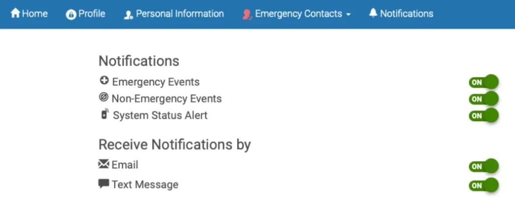 MobileHelp Micro Web Notifications